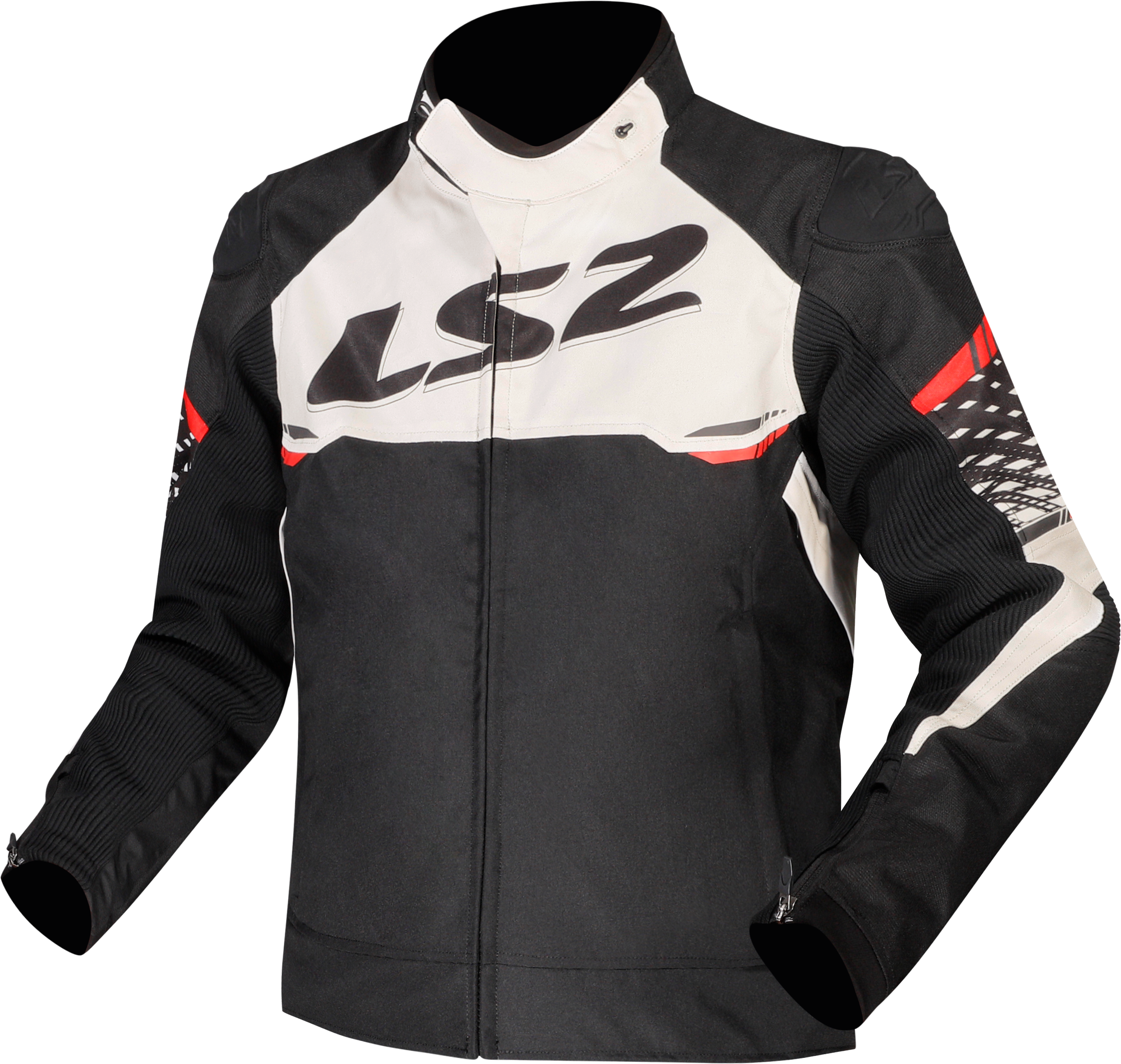 LS2 APEX MAN JACKET BLACK WHITE RED